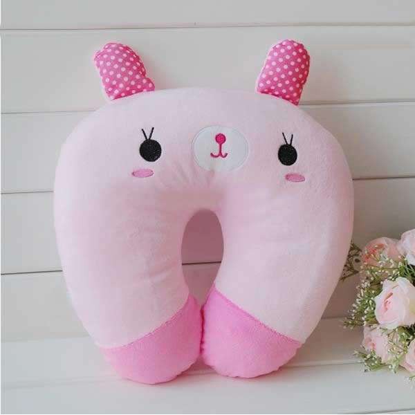 Pink Bunny U Shape Feeding & Nursing Baby Neck Pillow